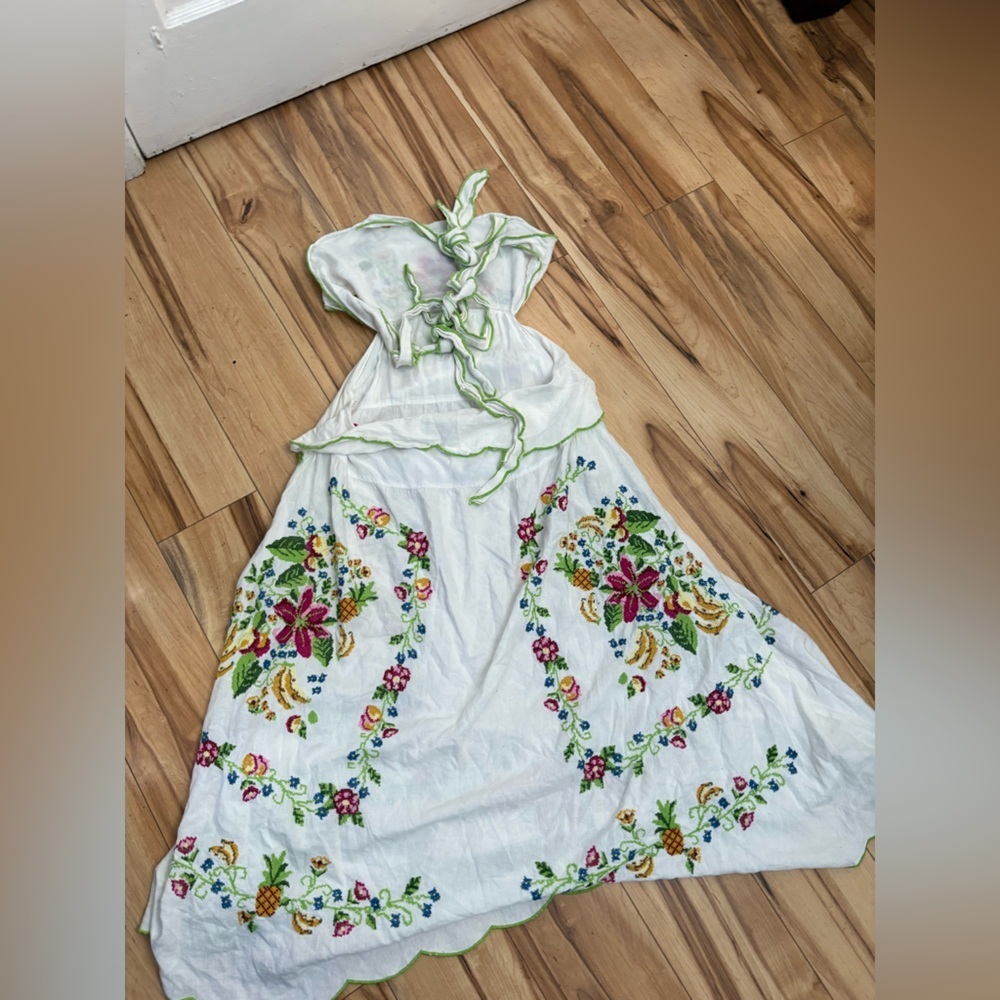 farm rio Tropical Romance Off White Maxi Dress - Picture 7 of 10